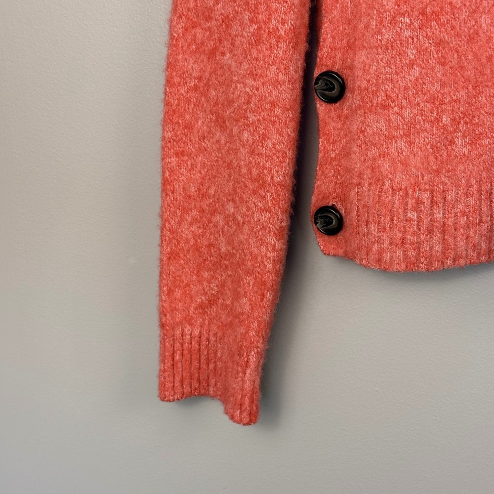 J.Crew Textured Lambswool Crew Neck Sweater Women's M Coral - Picture 5 of 9